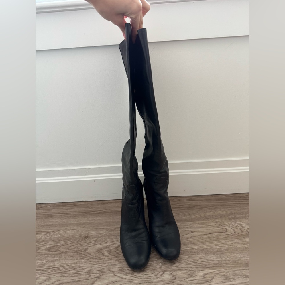 Leather knee high boots - Picture 2 of 5